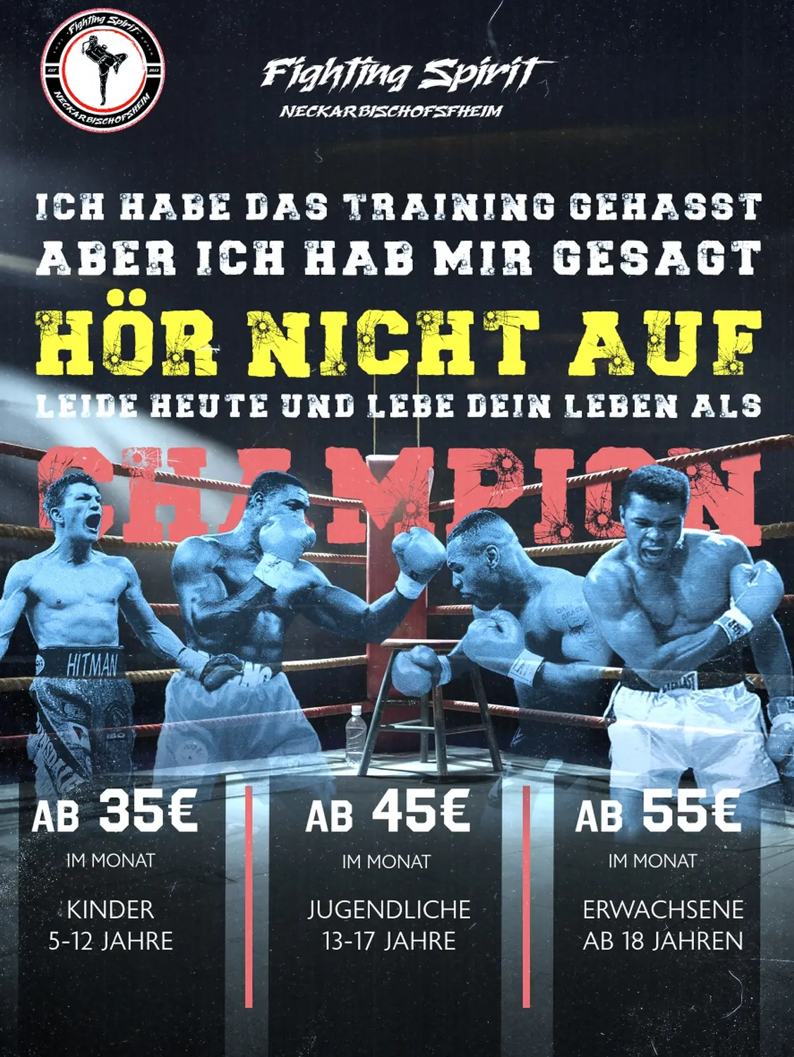 Fighting Spirit Neckarbischofsheim, Kinder Kickboxen Poster