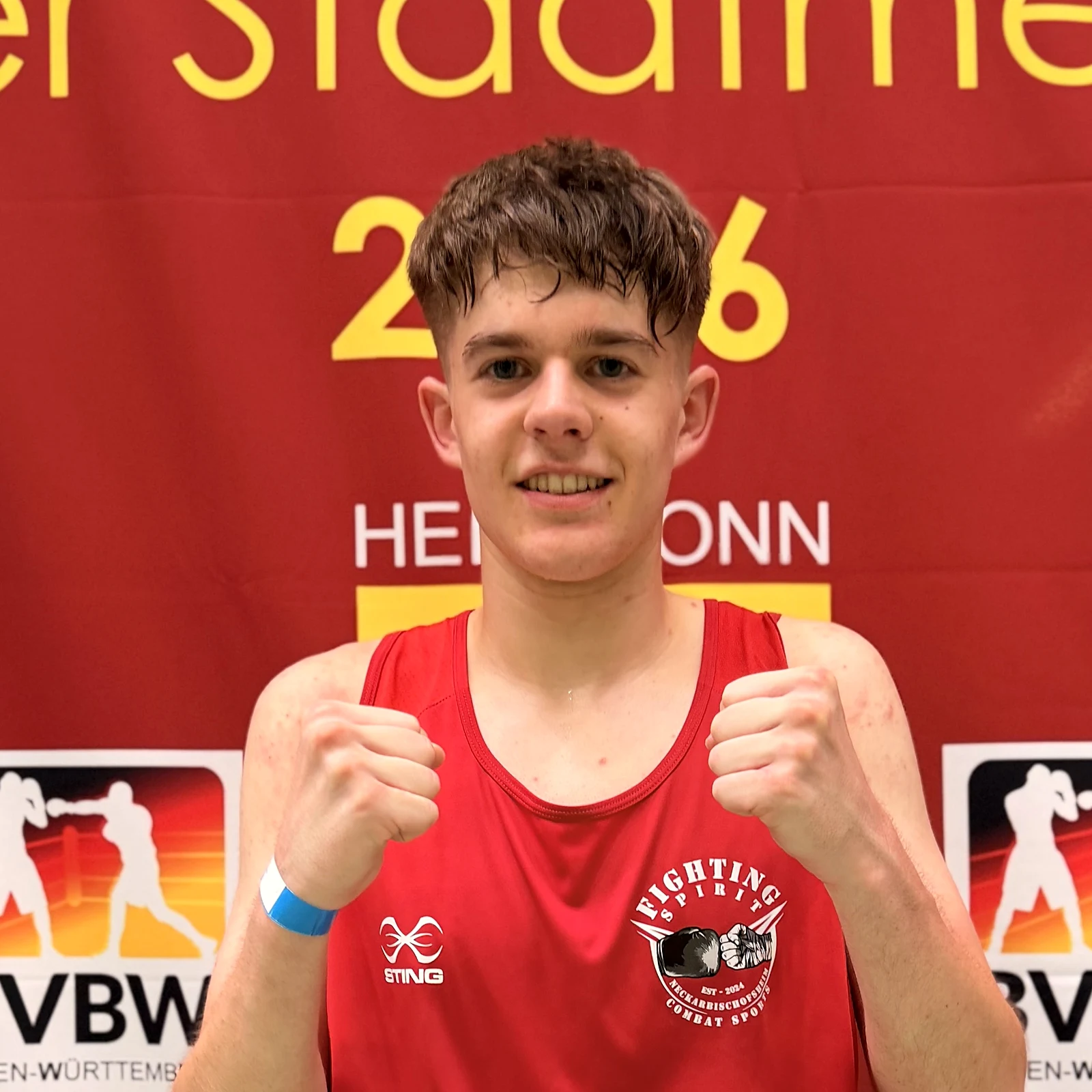 Noah nach seinem ersten Kampf und ersten Sieg bei Fighting Spirit Neckarbischofsheim